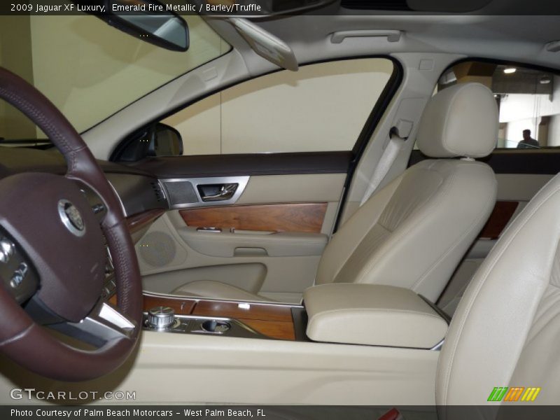 Emerald Fire Metallic / Barley/Truffle 2009 Jaguar XF Luxury