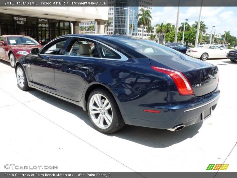 Indigo Metallic / Parchment/Navy Blue 2011 Jaguar XJ XJL