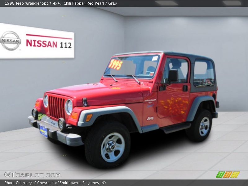 Chili Pepper Red Pearl / Gray 1998 Jeep Wrangler Sport 4x4