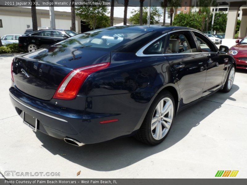 Indigo Metallic / Parchment/Navy Blue 2011 Jaguar XJ XJL
