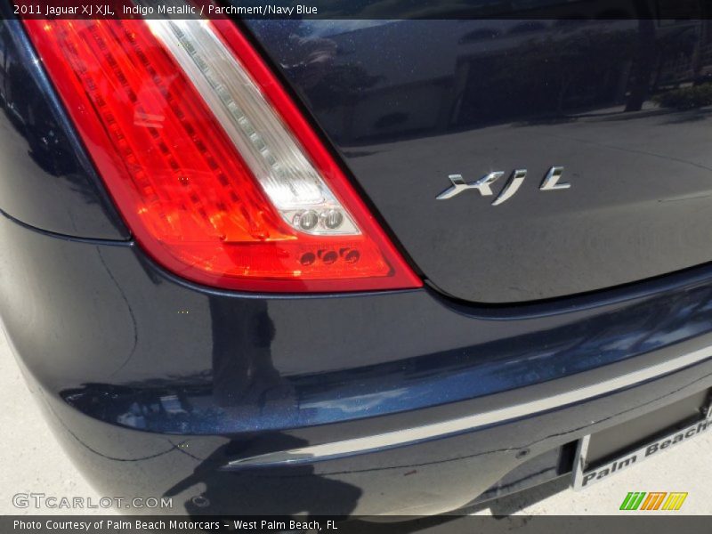 Indigo Metallic / Parchment/Navy Blue 2011 Jaguar XJ XJL
