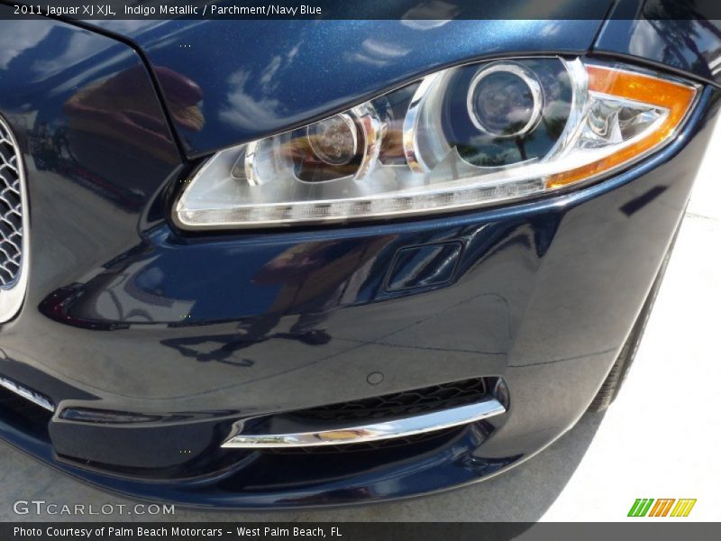 Indigo Metallic / Parchment/Navy Blue 2011 Jaguar XJ XJL