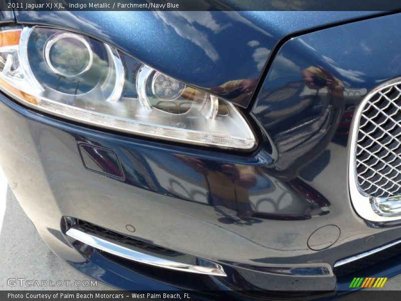 Indigo Metallic / Parchment/Navy Blue 2011 Jaguar XJ XJL