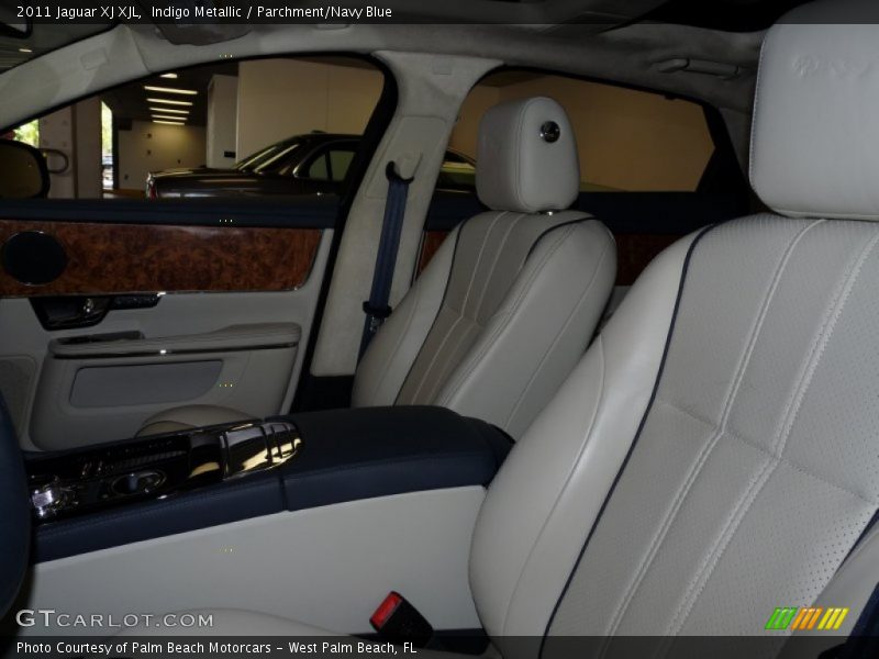 Indigo Metallic / Parchment/Navy Blue 2011 Jaguar XJ XJL