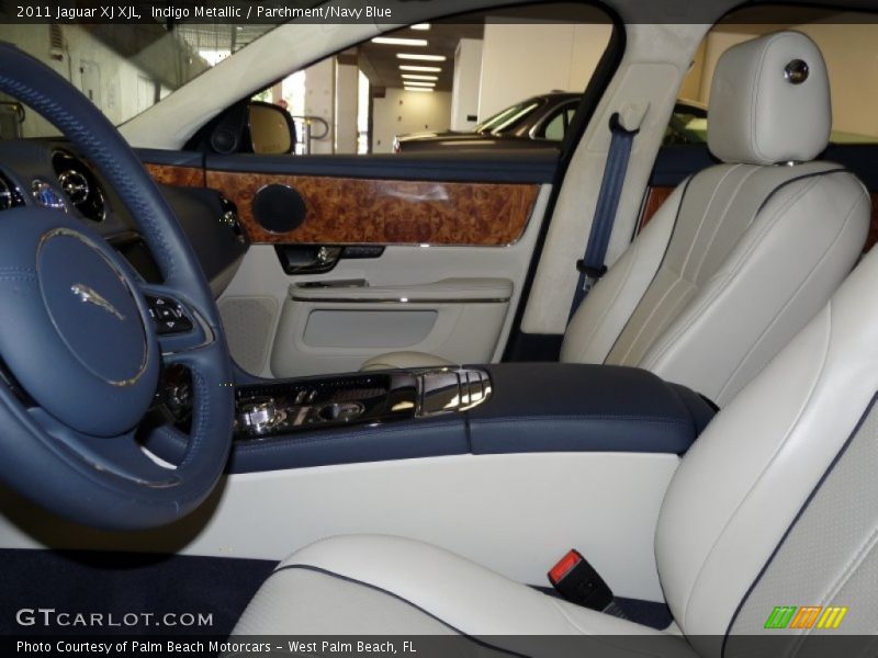 Indigo Metallic / Parchment/Navy Blue 2011 Jaguar XJ XJL