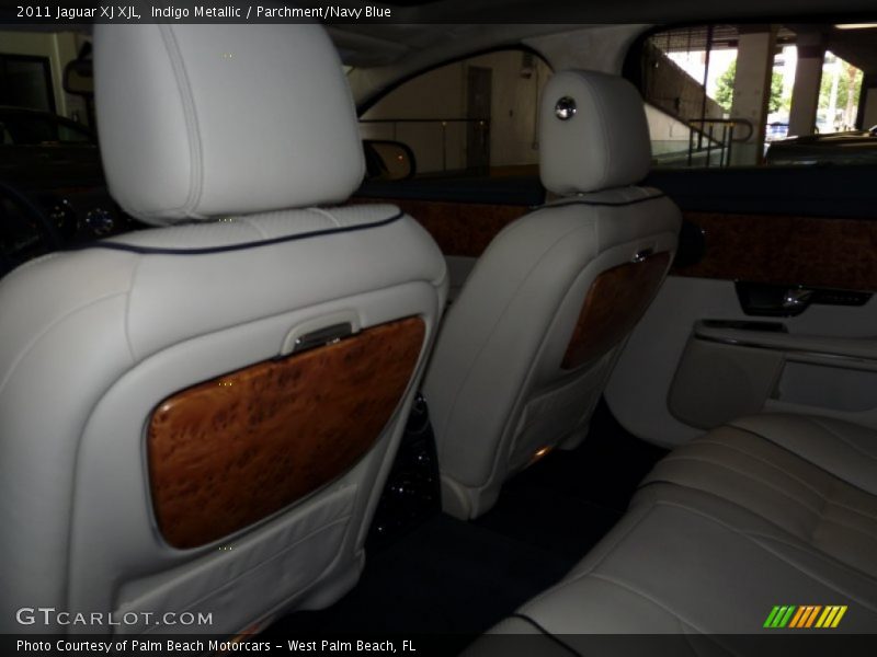 Indigo Metallic / Parchment/Navy Blue 2011 Jaguar XJ XJL