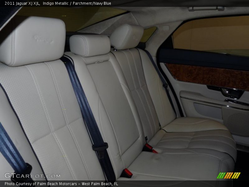 Indigo Metallic / Parchment/Navy Blue 2011 Jaguar XJ XJL