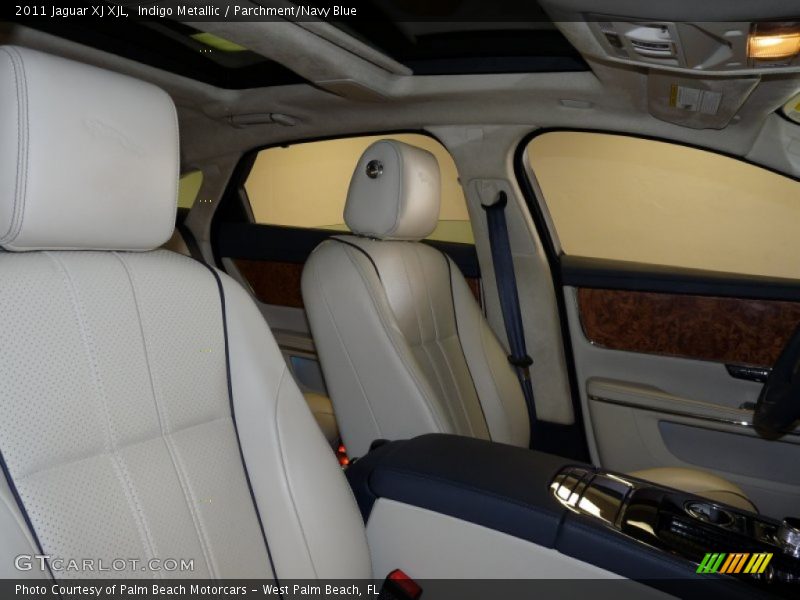 Indigo Metallic / Parchment/Navy Blue 2011 Jaguar XJ XJL