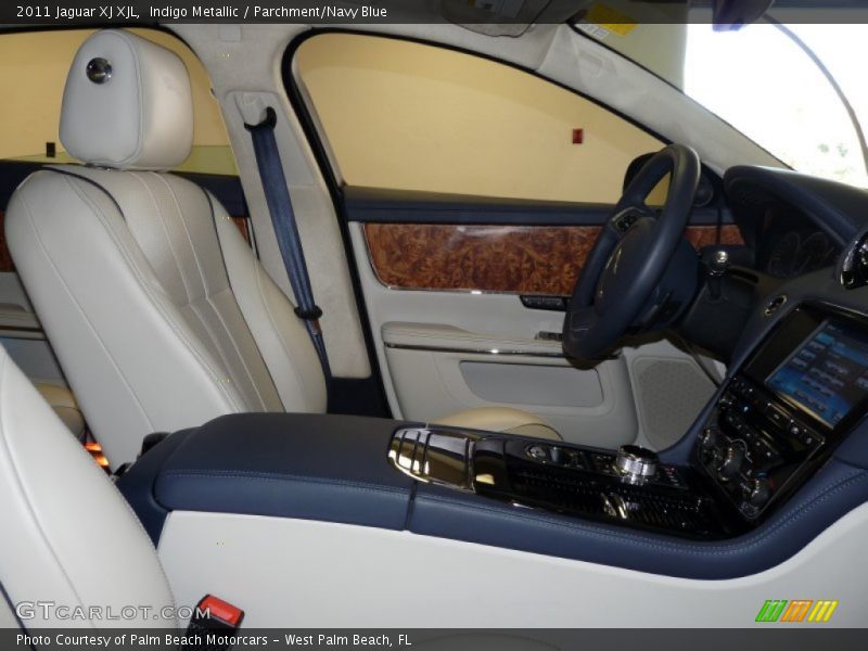 Indigo Metallic / Parchment/Navy Blue 2011 Jaguar XJ XJL