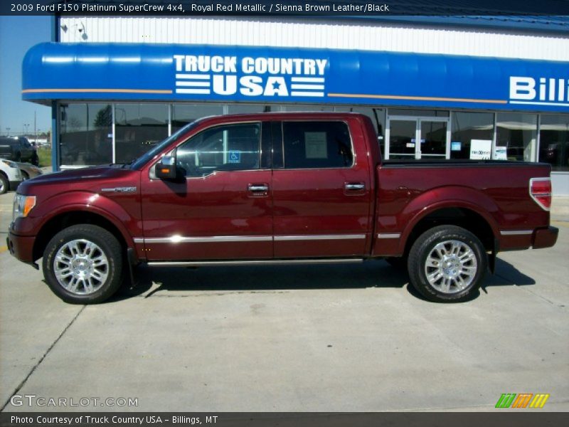 Royal Red Metallic / Sienna Brown Leather/Black 2009 Ford F150 Platinum SuperCrew 4x4