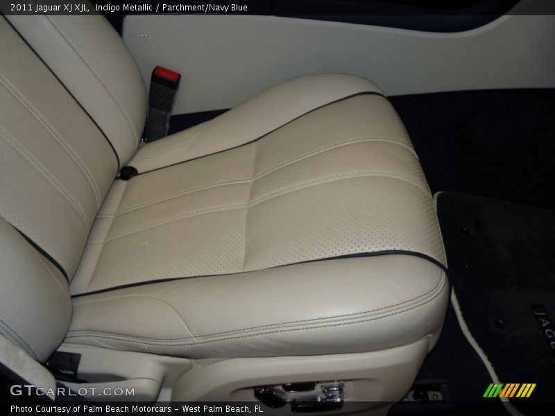 Indigo Metallic / Parchment/Navy Blue 2011 Jaguar XJ XJL