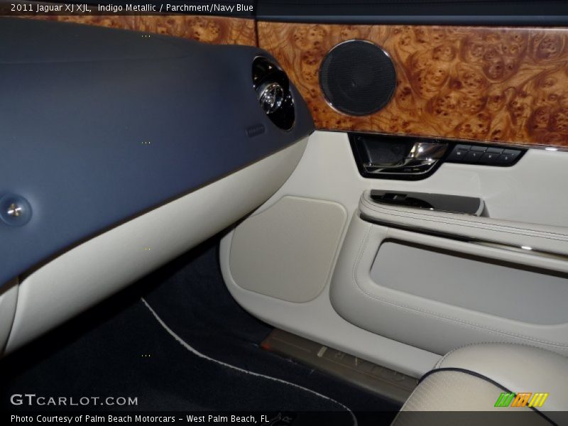 Indigo Metallic / Parchment/Navy Blue 2011 Jaguar XJ XJL