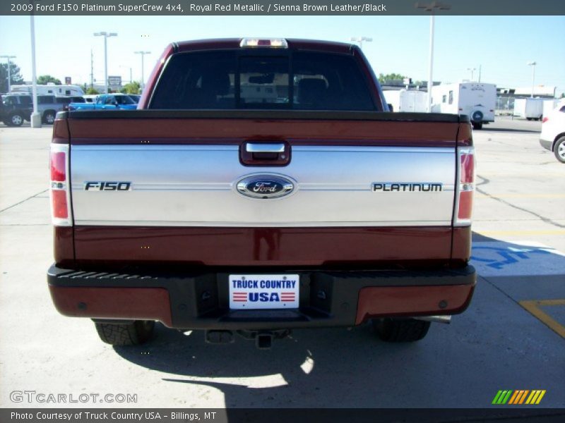 Royal Red Metallic / Sienna Brown Leather/Black 2009 Ford F150 Platinum SuperCrew 4x4