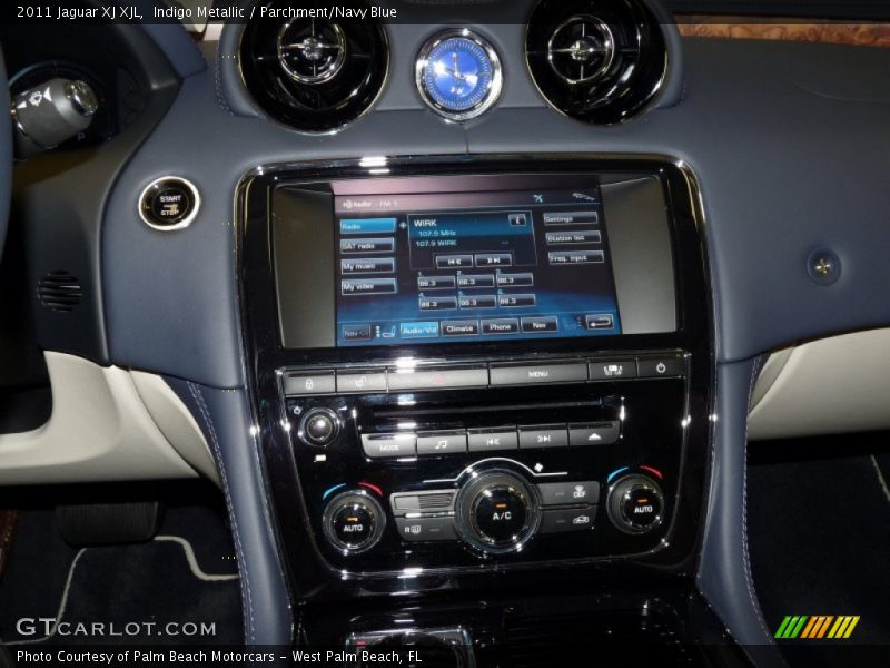 Indigo Metallic / Parchment/Navy Blue 2011 Jaguar XJ XJL
