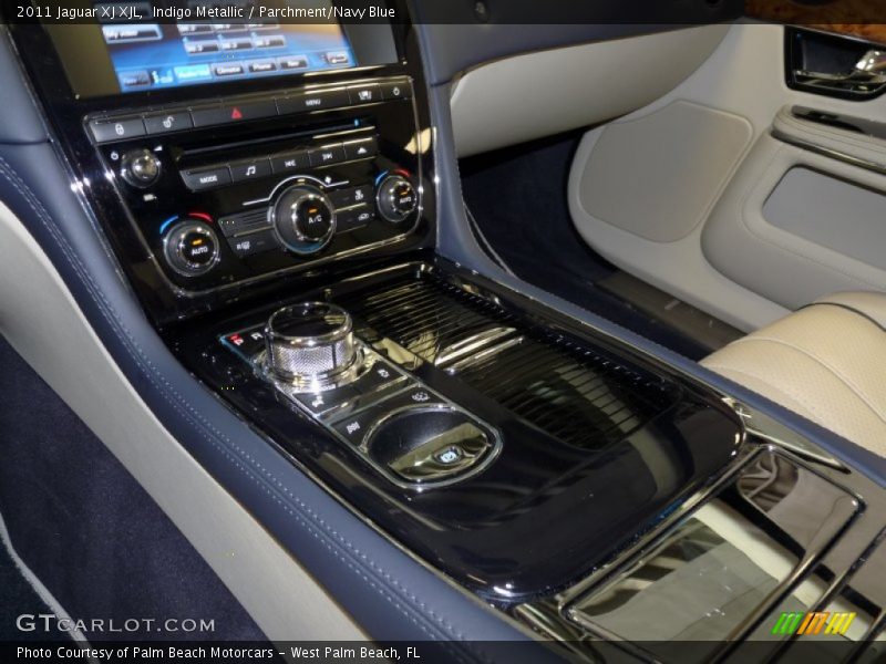 Indigo Metallic / Parchment/Navy Blue 2011 Jaguar XJ XJL