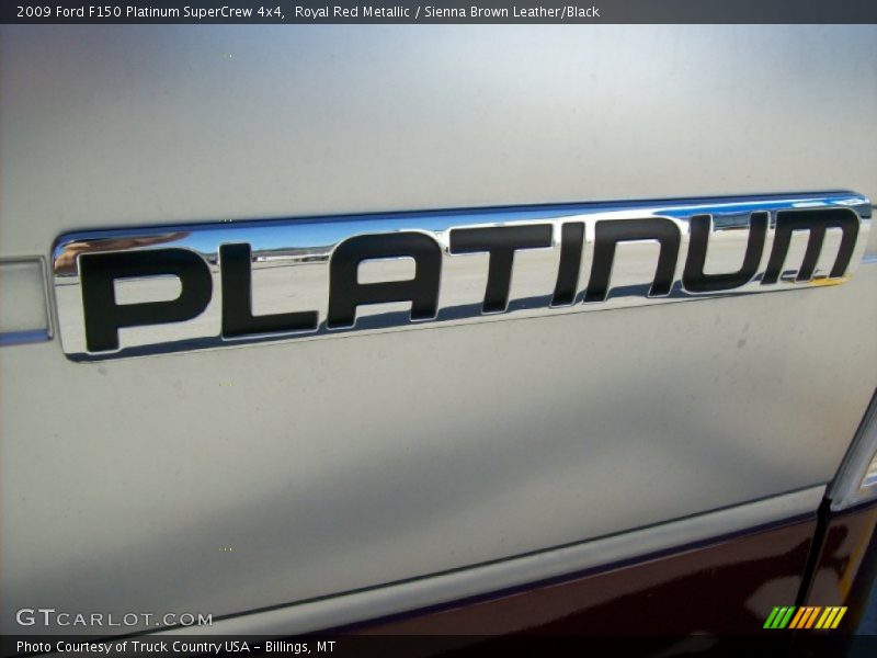 Royal Red Metallic / Sienna Brown Leather/Black 2009 Ford F150 Platinum SuperCrew 4x4