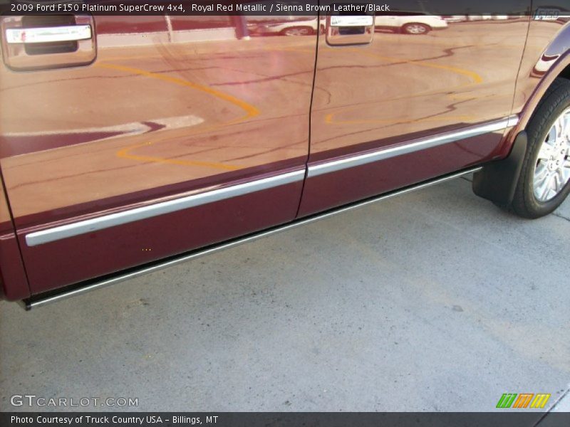 Royal Red Metallic / Sienna Brown Leather/Black 2009 Ford F150 Platinum SuperCrew 4x4