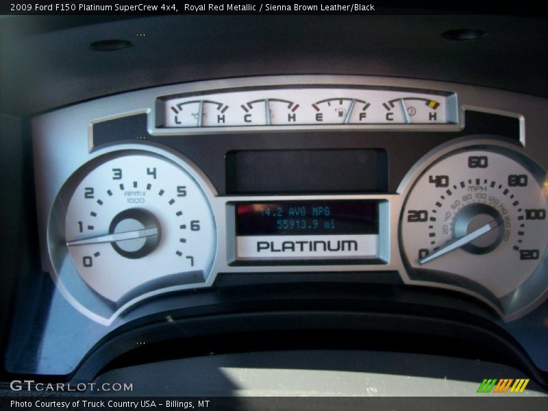 Royal Red Metallic / Sienna Brown Leather/Black 2009 Ford F150 Platinum SuperCrew 4x4