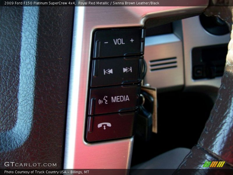 Royal Red Metallic / Sienna Brown Leather/Black 2009 Ford F150 Platinum SuperCrew 4x4