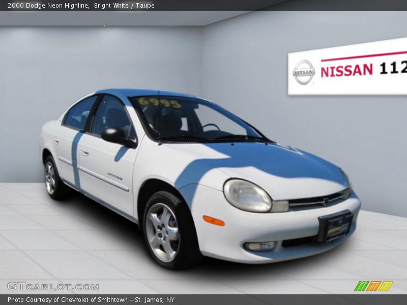 Bright White / Taupe 2000 Dodge Neon Highline