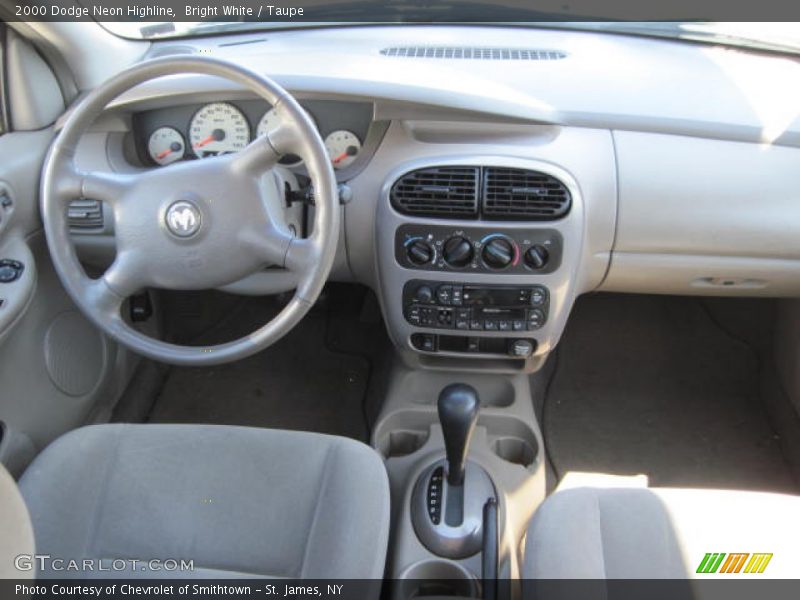 Bright White / Taupe 2000 Dodge Neon Highline