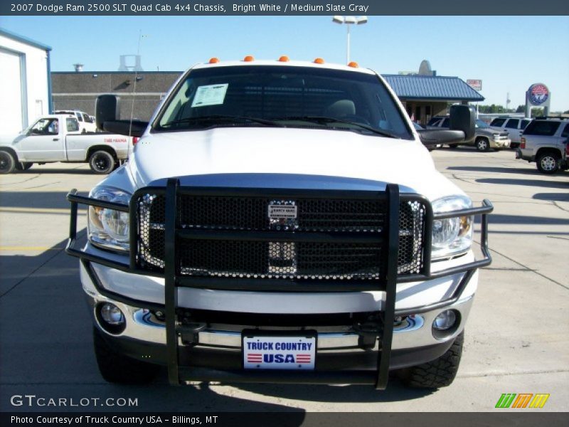 Bright White / Medium Slate Gray 2007 Dodge Ram 2500 SLT Quad Cab 4x4 Chassis