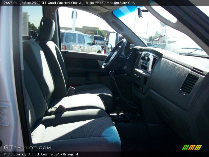 Bright White / Medium Slate Gray 2007 Dodge Ram 2500 SLT Quad Cab 4x4 Chassis