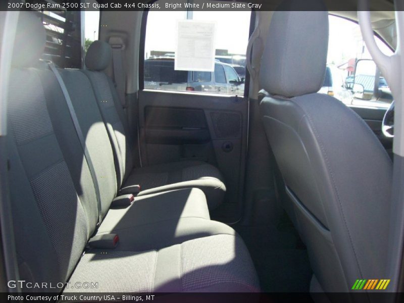 Bright White / Medium Slate Gray 2007 Dodge Ram 2500 SLT Quad Cab 4x4 Chassis