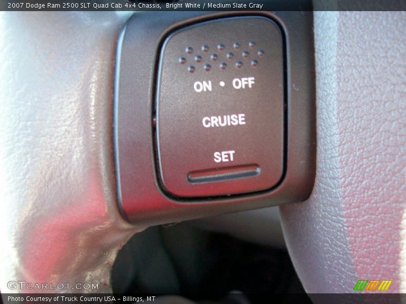 Bright White / Medium Slate Gray 2007 Dodge Ram 2500 SLT Quad Cab 4x4 Chassis