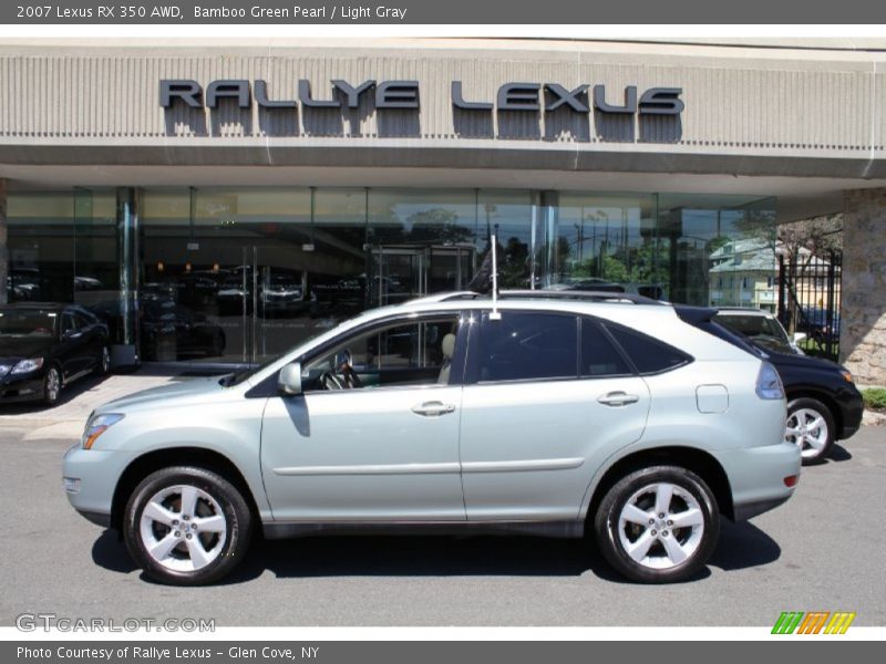 Bamboo Green Pearl / Light Gray 2007 Lexus RX 350 AWD