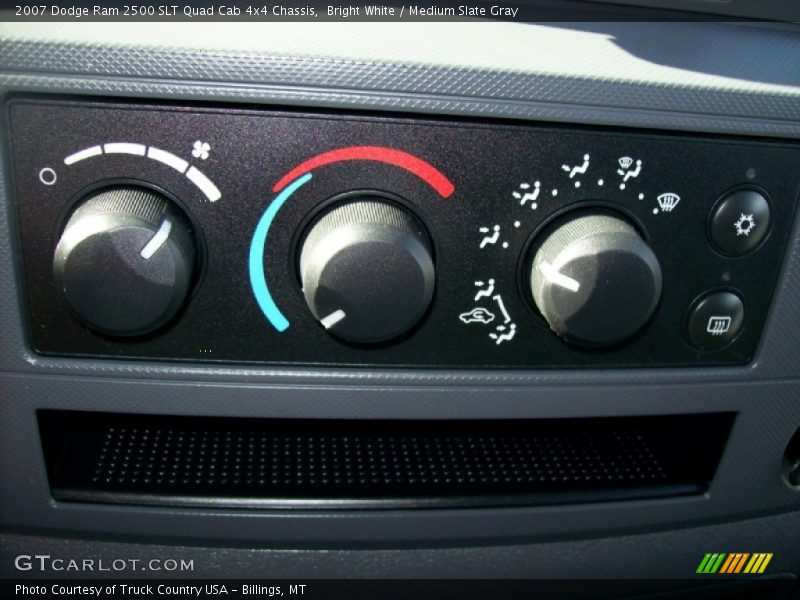 Bright White / Medium Slate Gray 2007 Dodge Ram 2500 SLT Quad Cab 4x4 Chassis