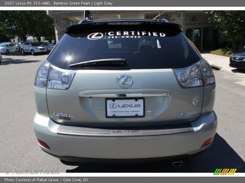 Bamboo Green Pearl / Light Gray 2007 Lexus RX 350 AWD
