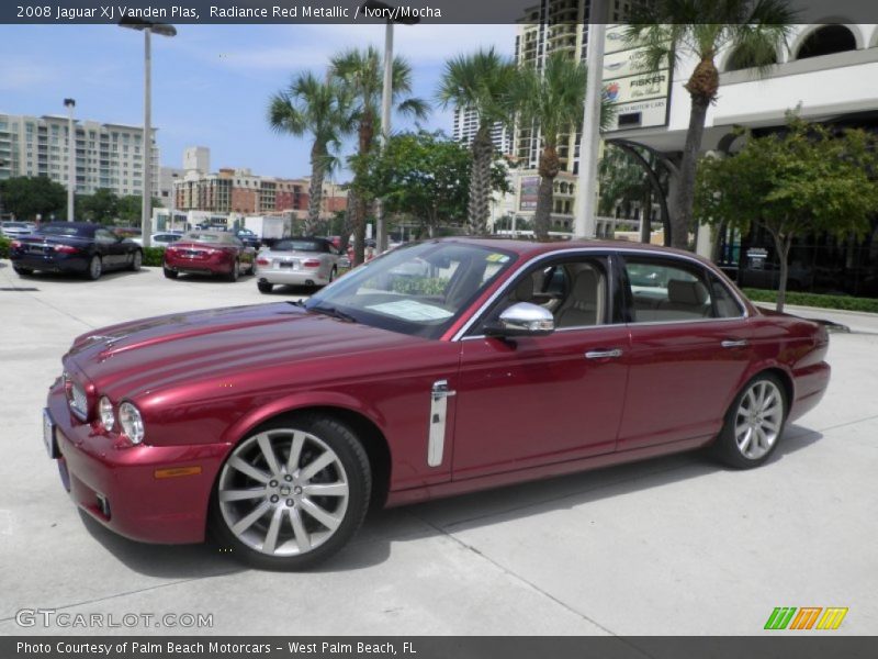 Radiance Red Metallic / Ivory/Mocha 2008 Jaguar XJ Vanden Plas