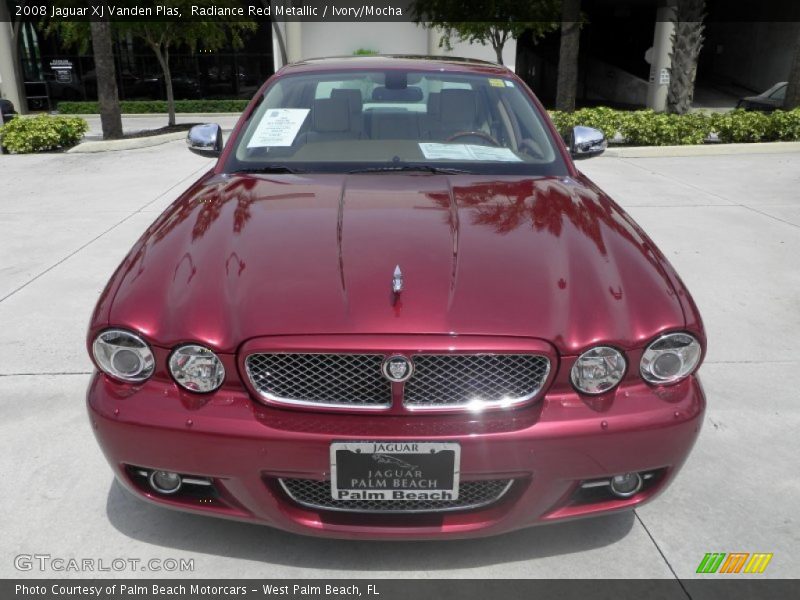 Radiance Red Metallic / Ivory/Mocha 2008 Jaguar XJ Vanden Plas