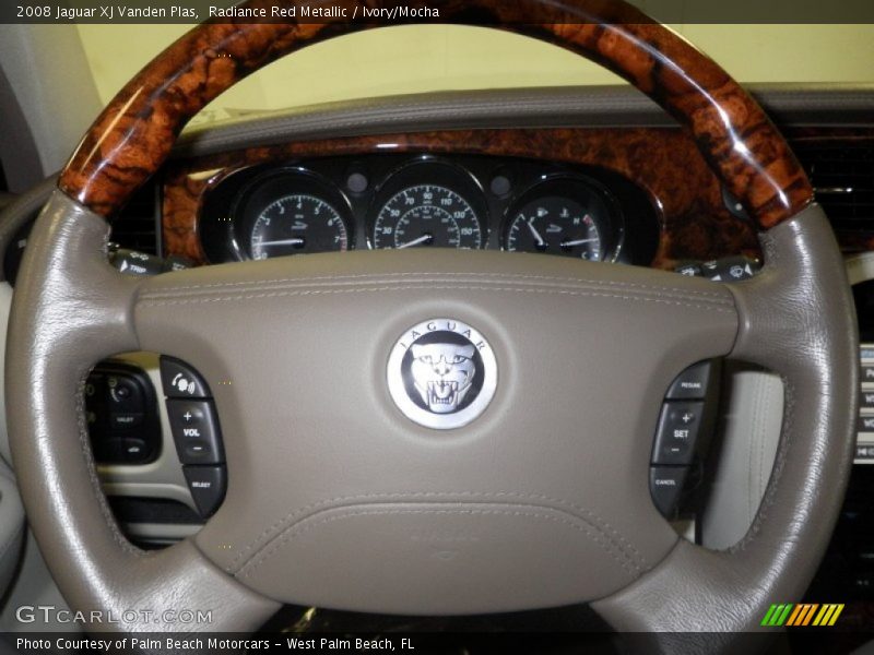 Radiance Red Metallic / Ivory/Mocha 2008 Jaguar XJ Vanden Plas