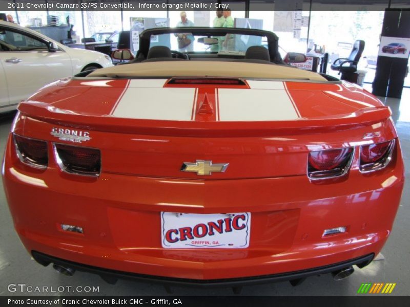 Inferno Orange Metallic / Gray 2011 Chevrolet Camaro SS/RS Convertible