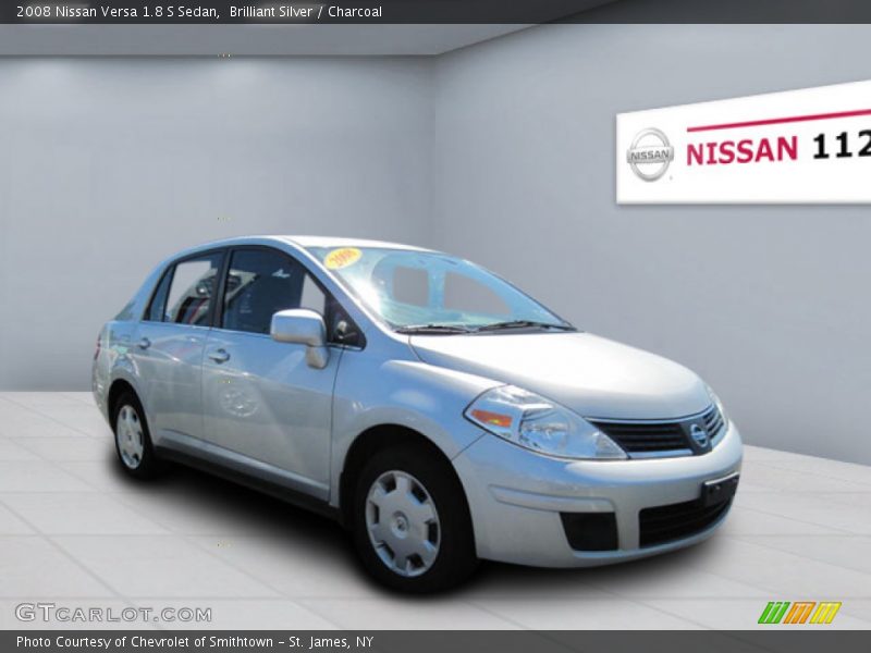 Brilliant Silver / Charcoal 2008 Nissan Versa 1.8 S Sedan