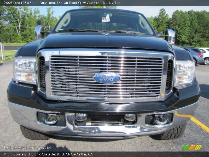 Black / Tan 2006 Ford F250 Super Duty Lariat FX4 Off Road Crew Cab 4x4