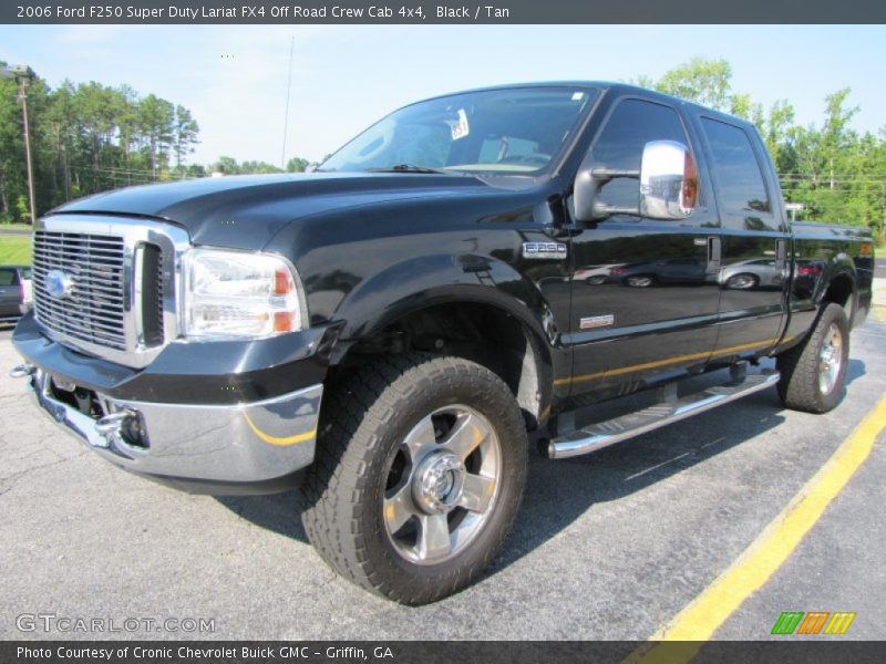 Black / Tan 2006 Ford F250 Super Duty Lariat FX4 Off Road Crew Cab 4x4