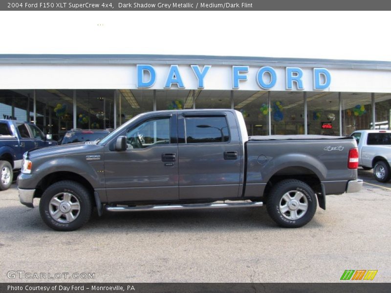 Dark Shadow Grey Metallic / Medium/Dark Flint 2004 Ford F150 XLT SuperCrew 4x4