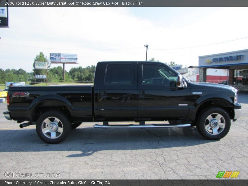 Black / Tan 2006 Ford F250 Super Duty Lariat FX4 Off Road Crew Cab 4x4