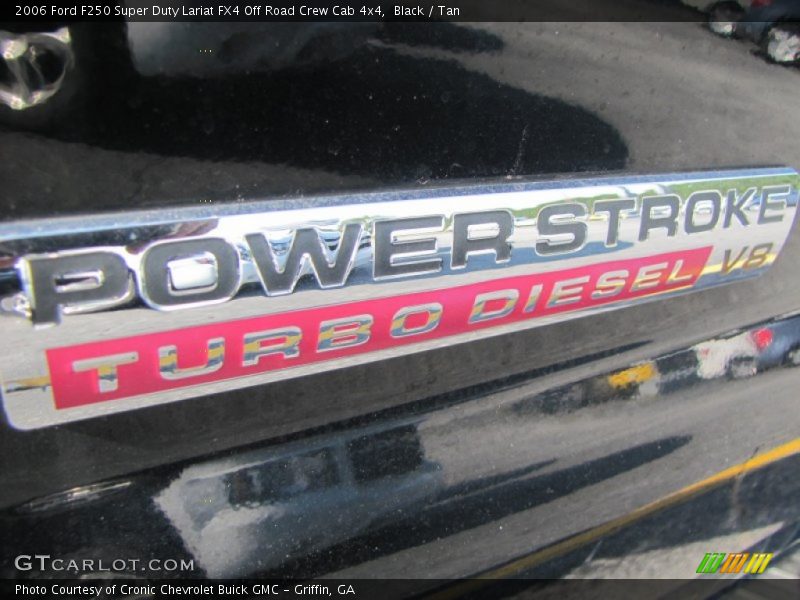 Black / Tan 2006 Ford F250 Super Duty Lariat FX4 Off Road Crew Cab 4x4
