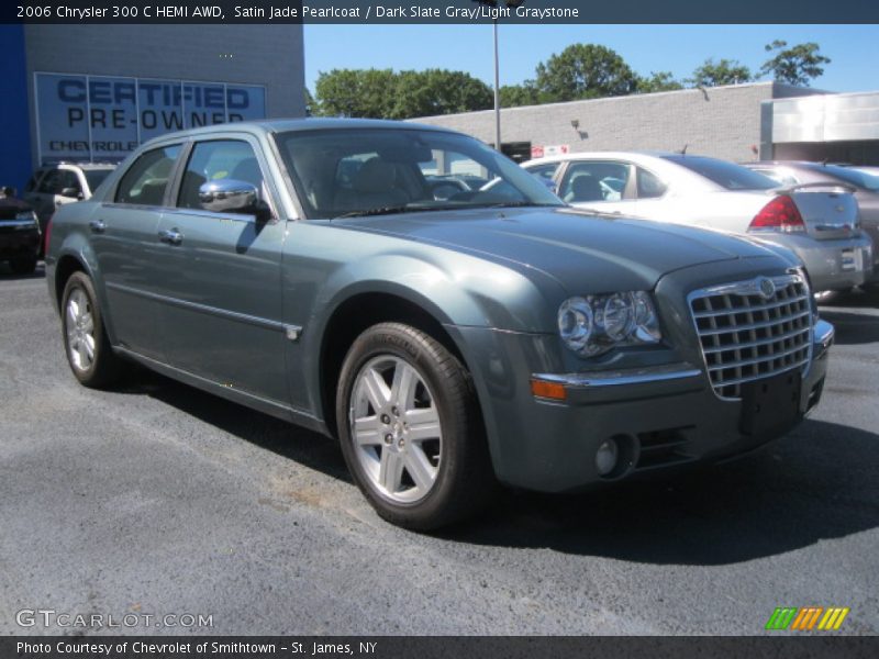 Satin Jade Pearlcoat / Dark Slate Gray/Light Graystone 2006 Chrysler 300 C HEMI AWD