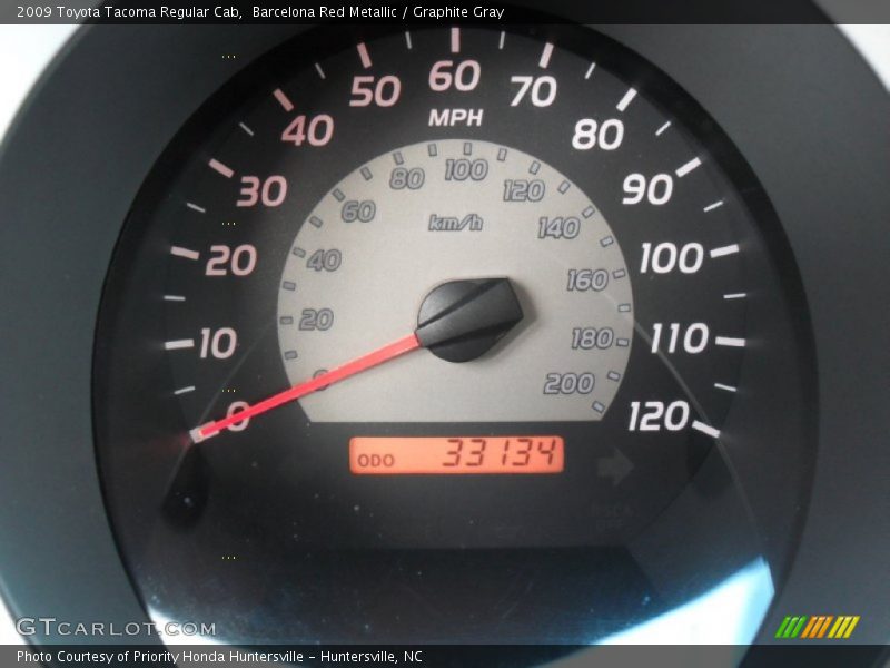 Barcelona Red Metallic / Graphite Gray 2009 Toyota Tacoma Regular Cab