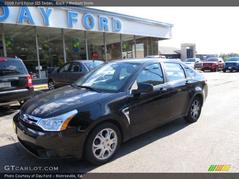 Black / Medium Stone 2008 Ford Focus SES Sedan