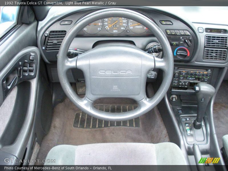 Light Blue Pearl Metallic / Gray 1992 Toyota Celica GT Convertible