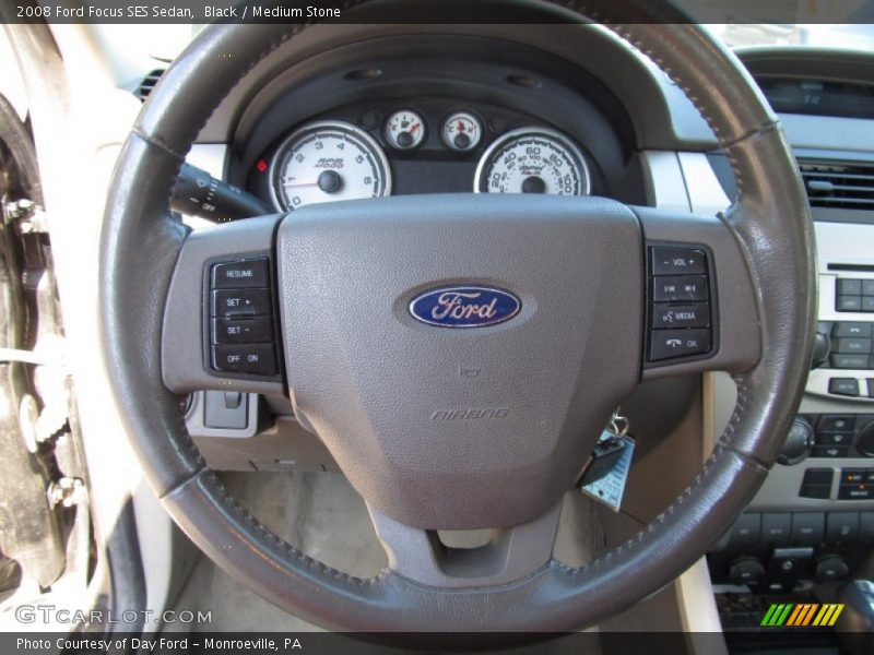 Black / Medium Stone 2008 Ford Focus SES Sedan