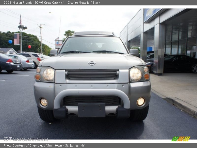Granite Metallic / Black 2003 Nissan Frontier SC V6 Crew Cab 4x4