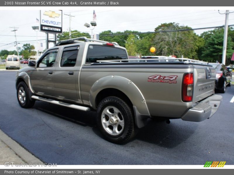 Granite Metallic / Black 2003 Nissan Frontier SC V6 Crew Cab 4x4
