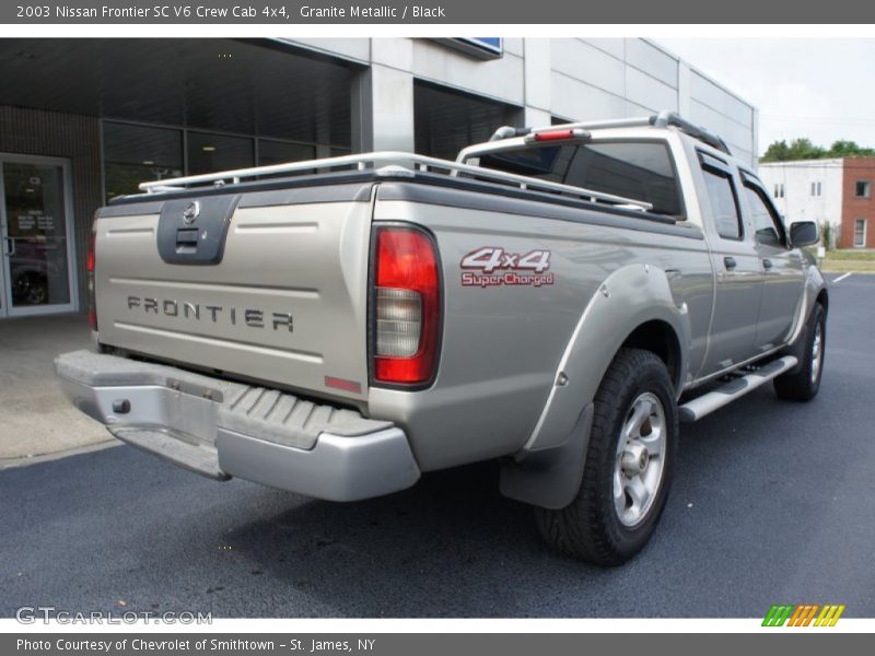 Granite Metallic / Black 2003 Nissan Frontier SC V6 Crew Cab 4x4